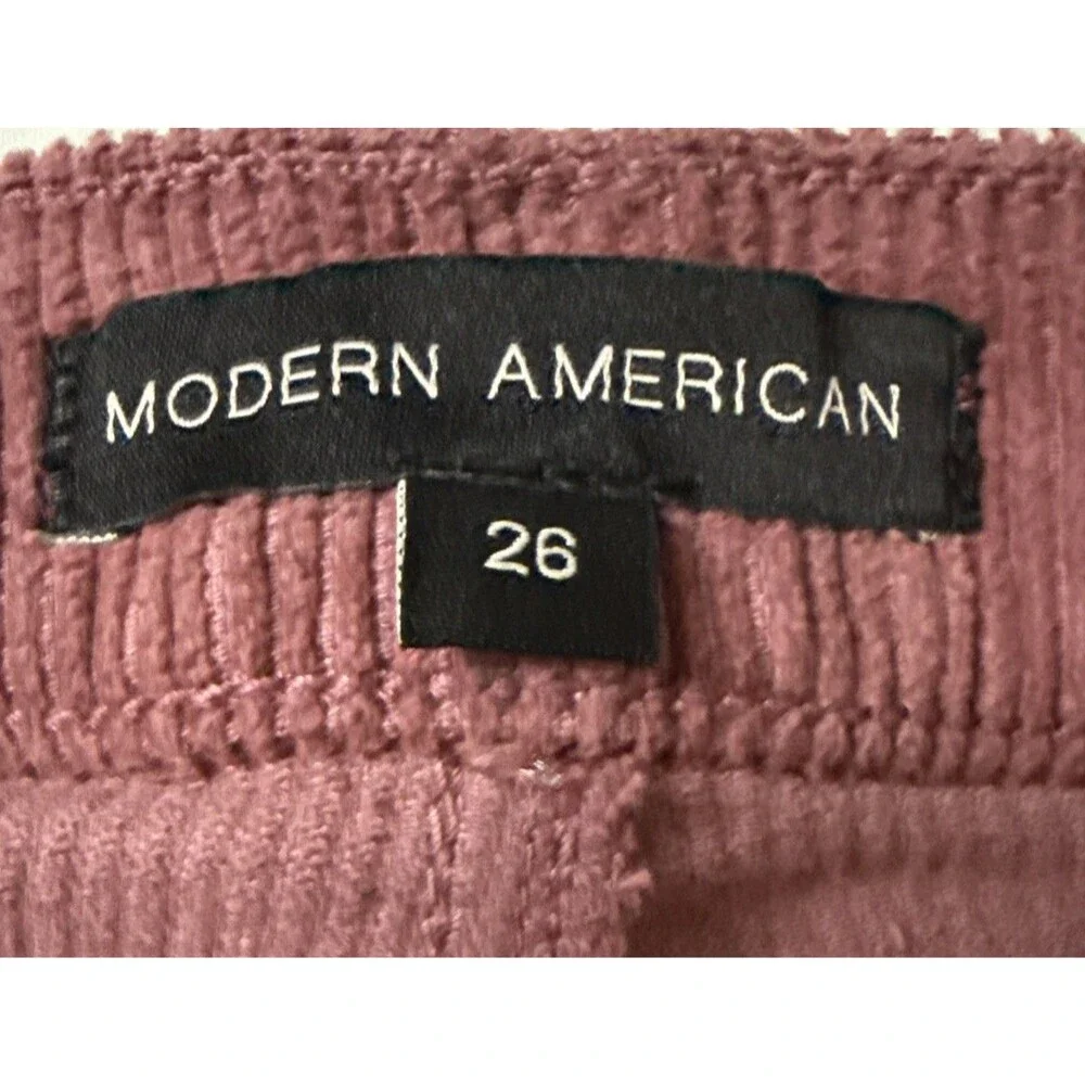 Modern American 26 Corduroy Marley Vintage Mauve Wide Leg Pants NWT - Picture 5 of 12